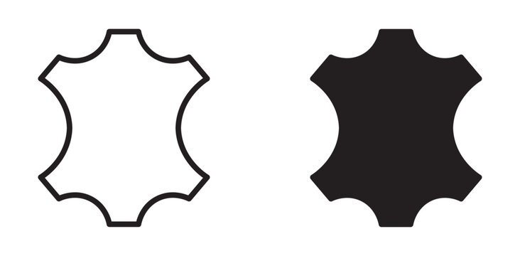 Leather icon set. vector illustration . 
