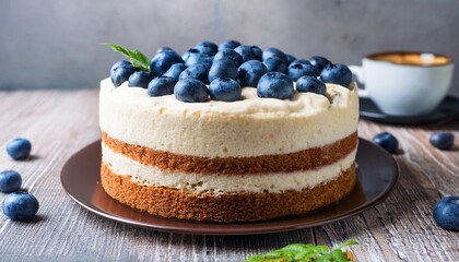 Tort Kawa Ek Jagody Krem Biszkopt