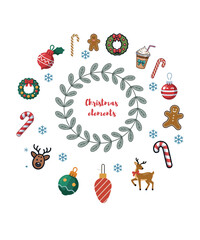 Holiday Elements Collection Christmas Vector