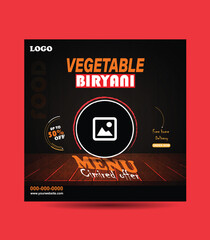 Restaurant Social Media Post Design Template, Instagram food menu template, pizza menu design template, burger flyer social media post