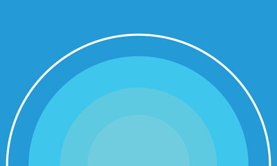 Blue Circle Radial layer background. Sun rays template.