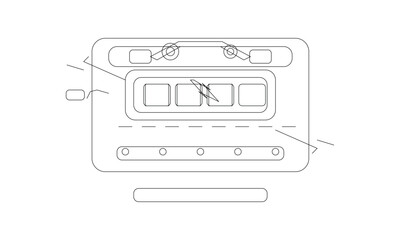 Battery Outline Unique Vector – Power, Energy, and Charging Illustration
