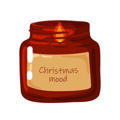 Scented Jar Candle with Christmas Mood