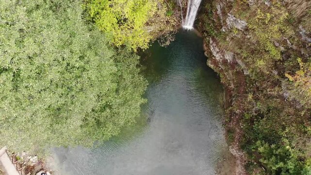 Aerial view of Erfelek Waterfall
