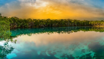Fototapeta premium Corkscrew Gulch Lakes Reflections Panoramic