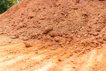 Earth moving operation construction site outdoor ground level soil management techniques