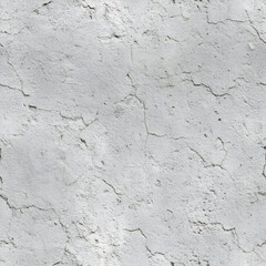 Obraz premium Seamless White Stucco Wall Texture with Fine Cracks or Light Gray Cracked Plaster Background