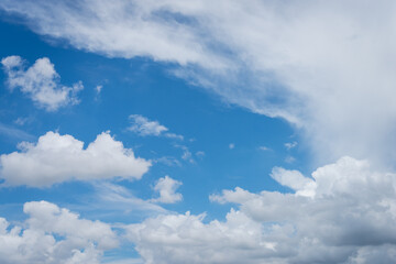 Cloudy sky displaying various shades and textures overhead nature outdoor wide angle view