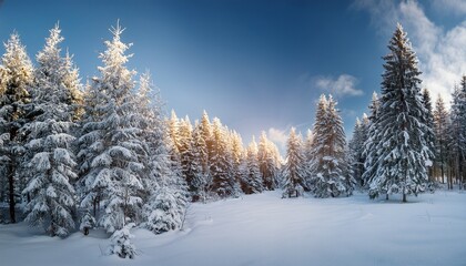 Obraz premium Winter Wonderland Snowy Forest Scene