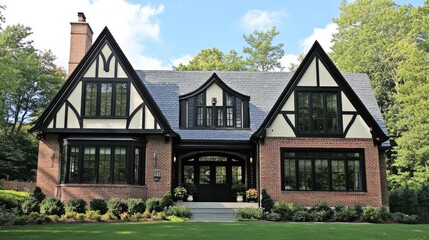 Elegant Tudor-Style Home Exterior