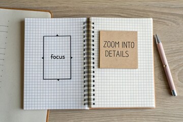 Open Notebook with Grid Paper Showing Focus and Details