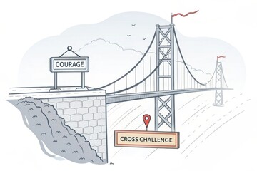 An Arrow Crossing a Gap towards the Cross Challenge Bridge