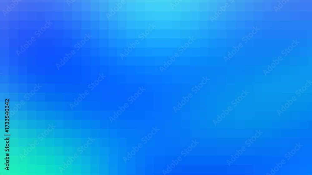 Wall mural glowing blue gradient abstract background animation with mosaic texture