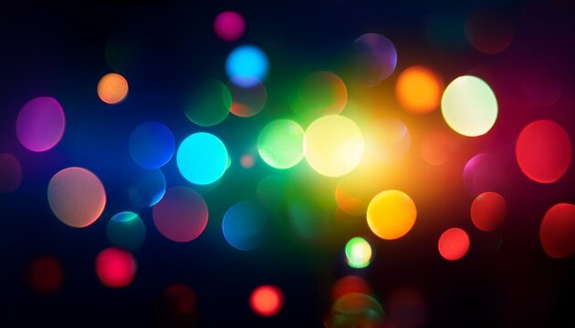 Multi Colored Lens Flare Bokeh A Rainbow Flare Is Similar To The Flare On A Photographic Film Abstract Bright Overlay Element