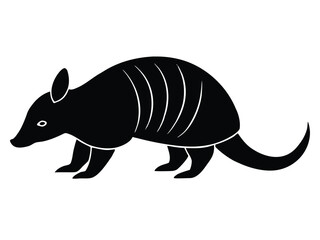 armadillo walking silhouette vector icon