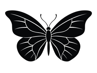 butterfly pair silhouette vector icon