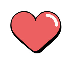 Vibrant red heart symbol expressing love and passion, perfect for Valentine's Day, health awareness campaigns, and romantic themes.