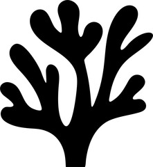 Obraz premium Coral Silhouette Vector Illustration | Ocean, Reef, Marine, Sea Life Design