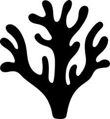 Coral Silhouette Vector Illustration | Ocean, Reef, Marine, Sea Life Design