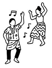 Fototapeta premium Togo Traditional Dress dancing