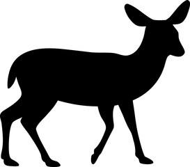Deer Silhouette Vector Illustration | Wildlife, Forest, Hunting, Nature Design