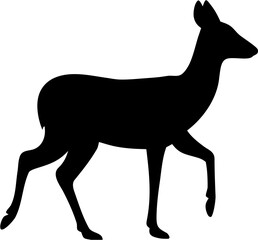Deer Silhouette Vector Illustration | Wildlife, Forest, Hunting, Nature Design