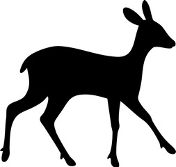Deer Silhouette Vector Illustration | Wildlife, Forest, Hunting, Nature Design