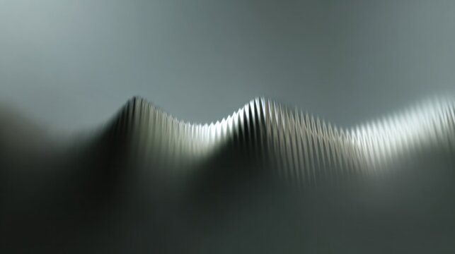 A surreal ripple of metallic waves, evoking industrial elegance, recalls Zen gardens and International Design Day's creative spirit - Powered by Adobe