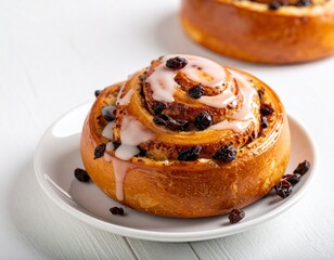 Chelsea Bun &ndash; Sweet British Pastry with Cinnamon and Raisins
