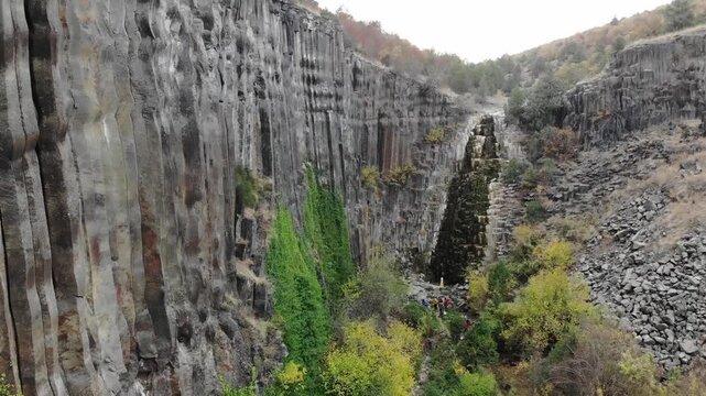 Basalt cliffs, Sinop, aerial view