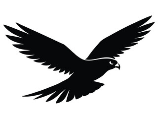 Obraz premium falcon flying silhouette vector icon