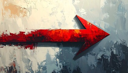 Abstract arrow on textured background