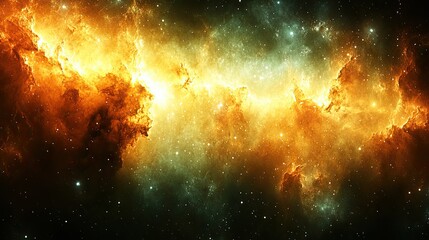 Naklejka premium Cosmic Symphony A Breathtaking View of a Distant Nebula in Deep Space With Vibrant Colors And