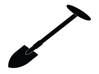garden hoe silhouette vector icon