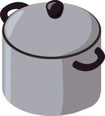 Simple Metal Cooking Pot with Lid