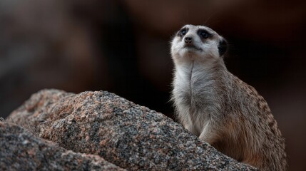 Curious meerkat perched on rugged cliff, embodying nature's vigilance, reminiscent of Namibia's Independence Day spirit and unique Earthfest celebrations