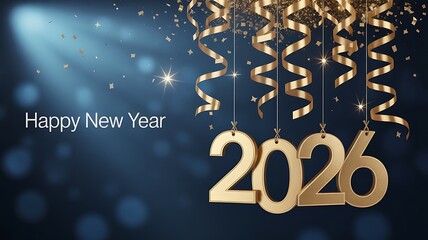  Happy New Year 2026, web banner, poster, header, template, new year celebration template, created with generative ai