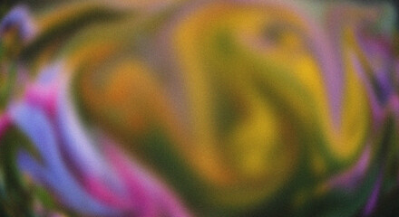 Abstract swirling colors of purple pink and yellow create a vibrant and energetic pattern