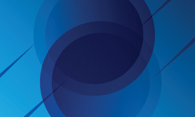 Blue gradient abstract background. Dynamic shapes composition. Circles purple gradient opacity simple backdrop. Deep blue Eps10 vector