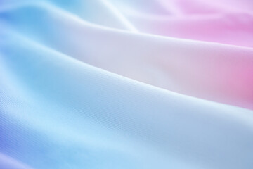 Abstract colorful rainbow color fabric soft wave smooth texture surface background