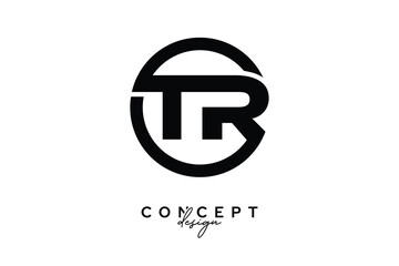 TR Creative Circle Monogram Logo Design – Modern Branding Concept