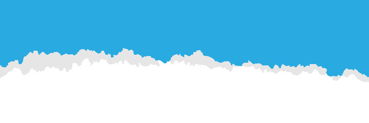 Realistic torn paper edge. Ripped paper mockup isolated on transparent background. Piece of rip paper PNG. mockup template 