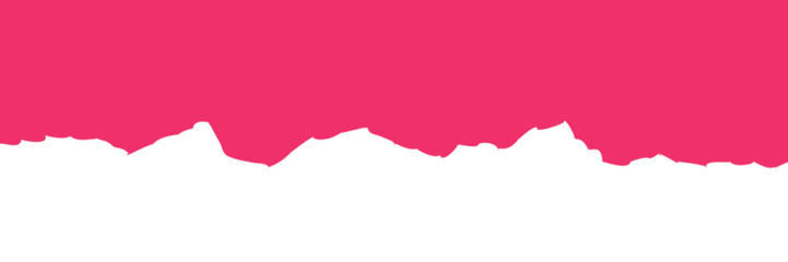 Realistic torn paper edge. Ripped pink paper mockup isolated on transparent background. Piece of rip paper PNG. mockup template 