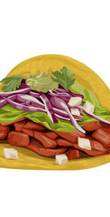 Mexican taco vector image, high quality Mexican tacos vector