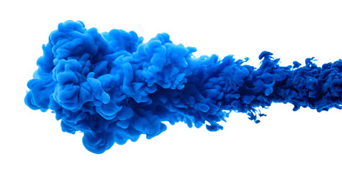 Obraz premium blue smoke cloud isolated on white background.PNG