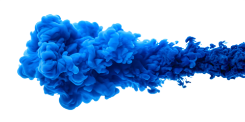 blue smoke cloud isolated on white background.PNG