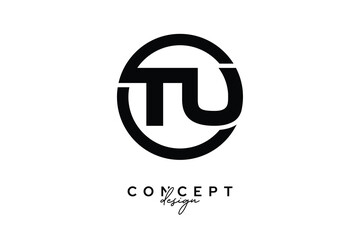 Obraz premium TU Creative Circle Monogram Logo Design – Modern Branding Concept