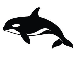orca whale silhouette vector icon