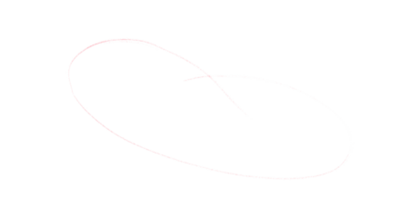 Hand drawn pink pencil lines, circles, stripes and squiggly lines on transparent background.