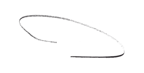 Hand drawn black pencil lines, circles, stripes and squiggly lines on transparent background.